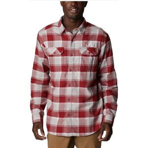 Columbia Crimson Alabama Crimson Tide Flare Gun Flannel Long Sleeve Shirt Medium